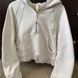 Lululemon scuba Cream Zip-Up Hoodie